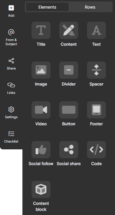 Campaign editor add element panel