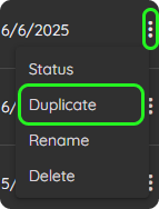 Duplicate menu
